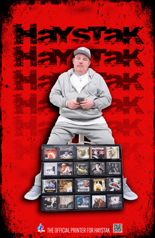 Haystak Autographed 11x17 Poster (red) - *BLACK FRIDAY SALE*